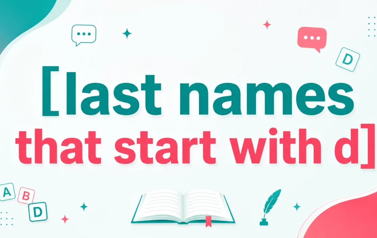 Best Last Names That Start With D: 250+ Popular Surnames 2026