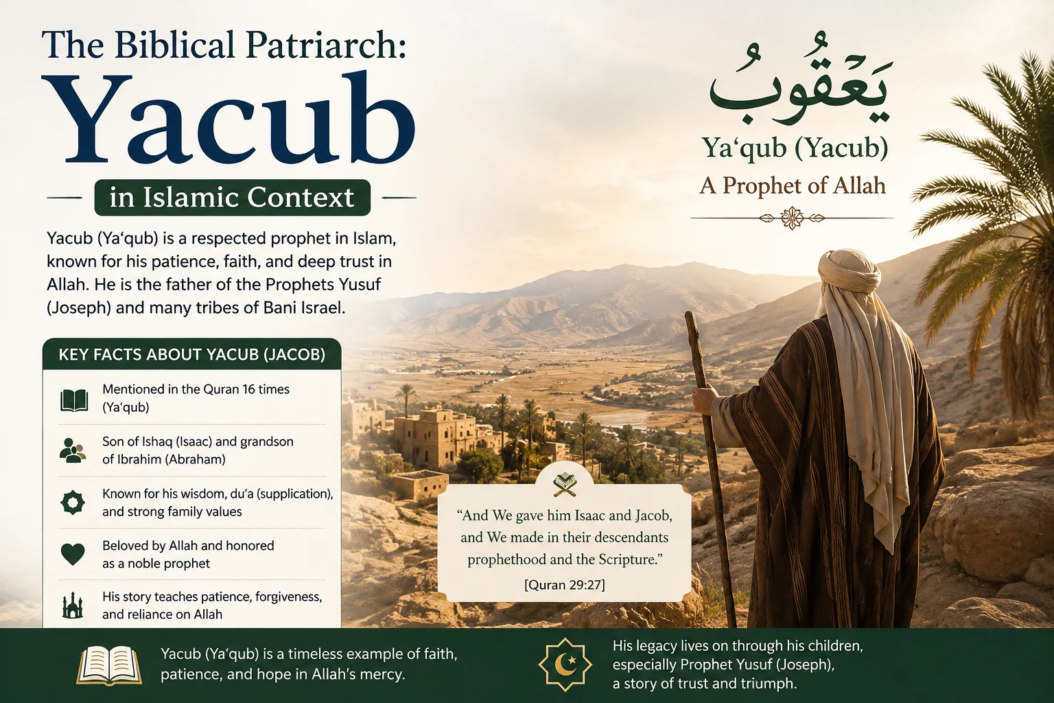 The Biblical Patriarch: Yacub in Islamic Context