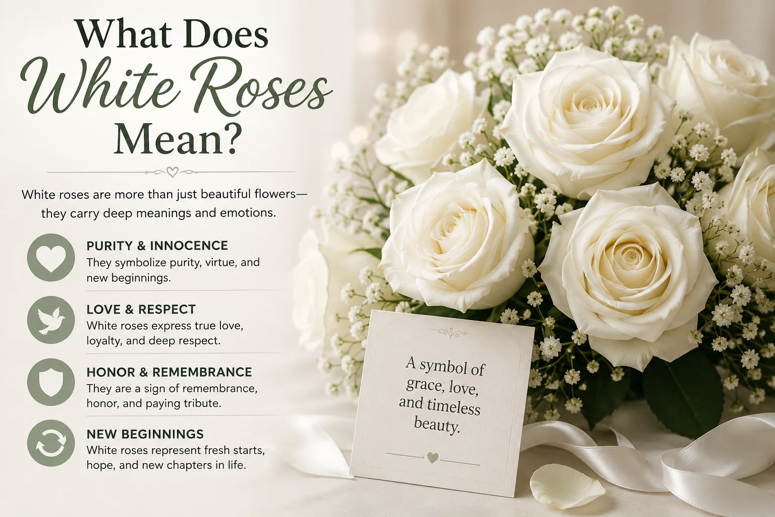 What Does White Roses Mean?