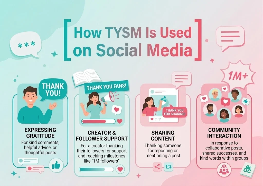 How Is TYSM Used on Social Media