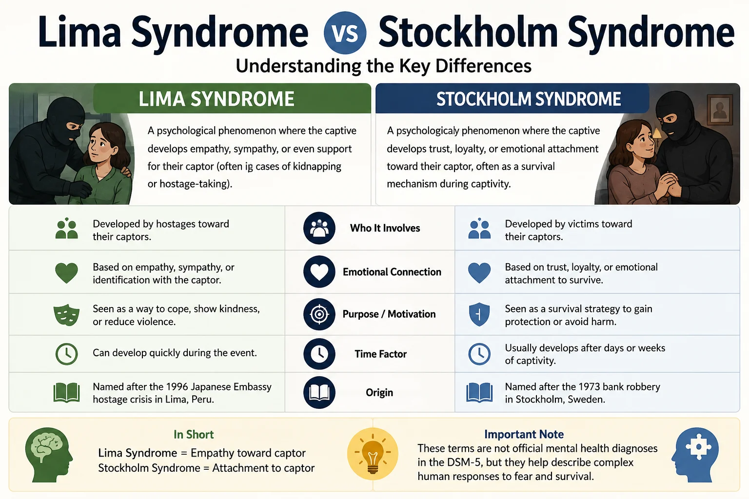 Lima Syndrome vs Stockholm Syndrome