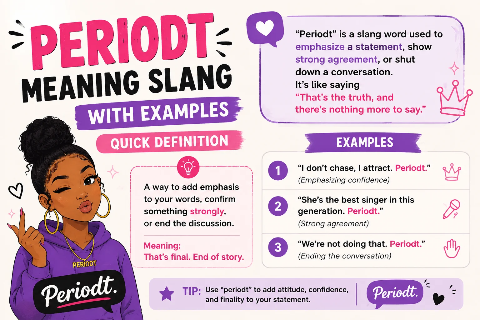 Periodt Meaning Slang With Examples: Quick Definition