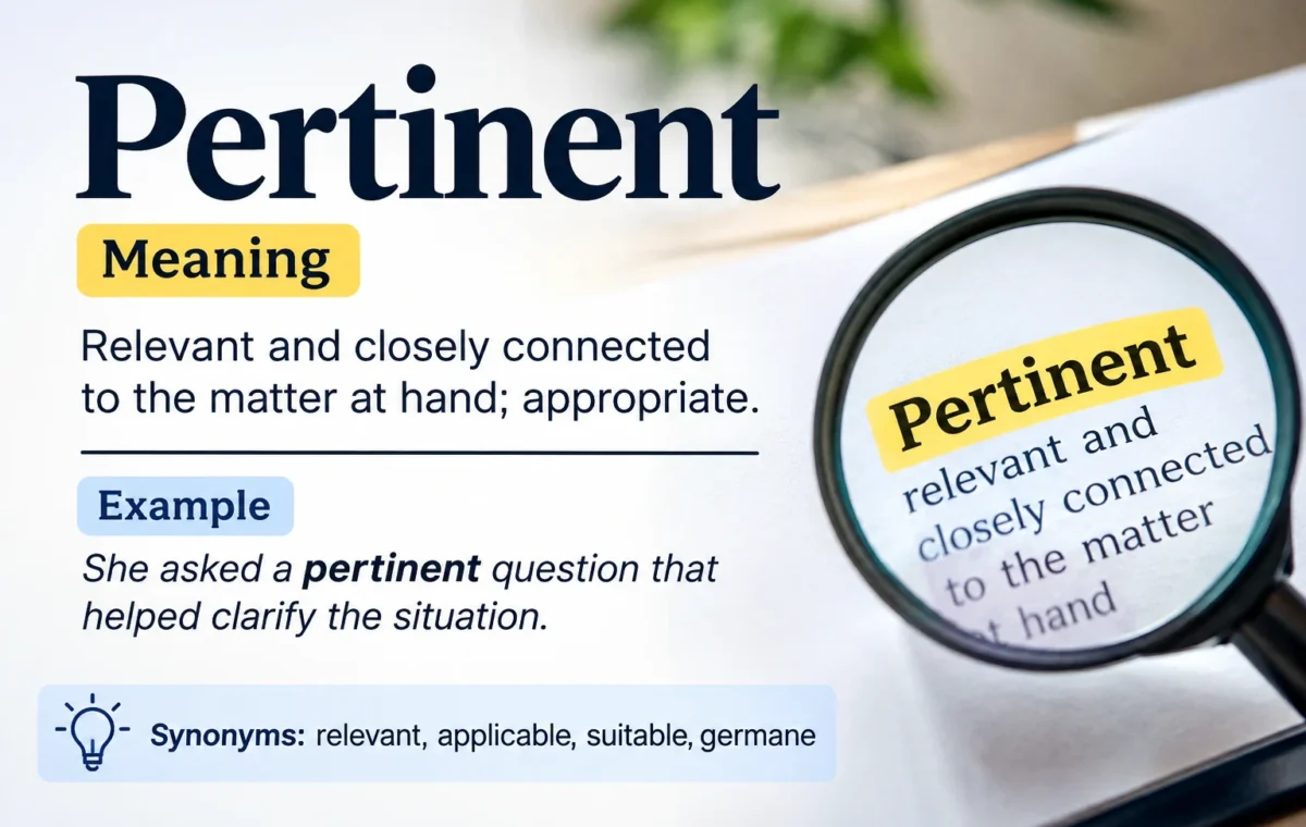 Pertinent Meaning: Definition, Usage, and Examples IS the best in 2026