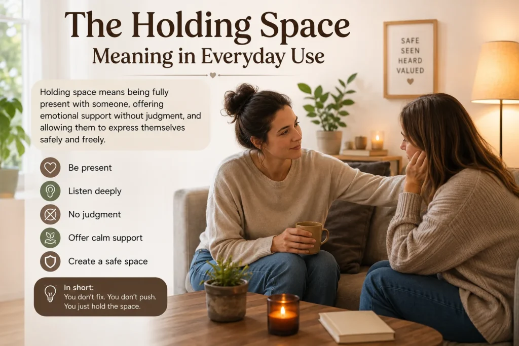 The Holding Space Meaning in Everyday Use