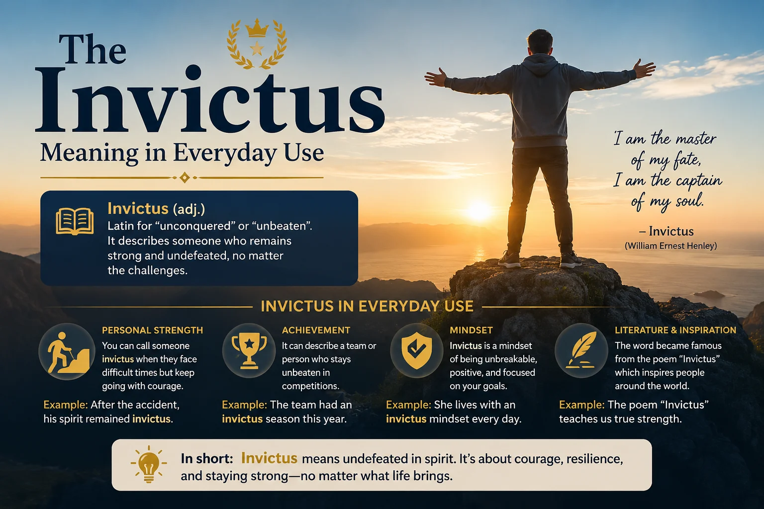 The Invictus Meaning in Everyday Use