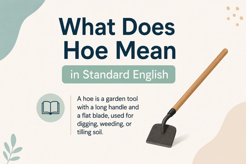 What Does Hoe Mean in Standard English