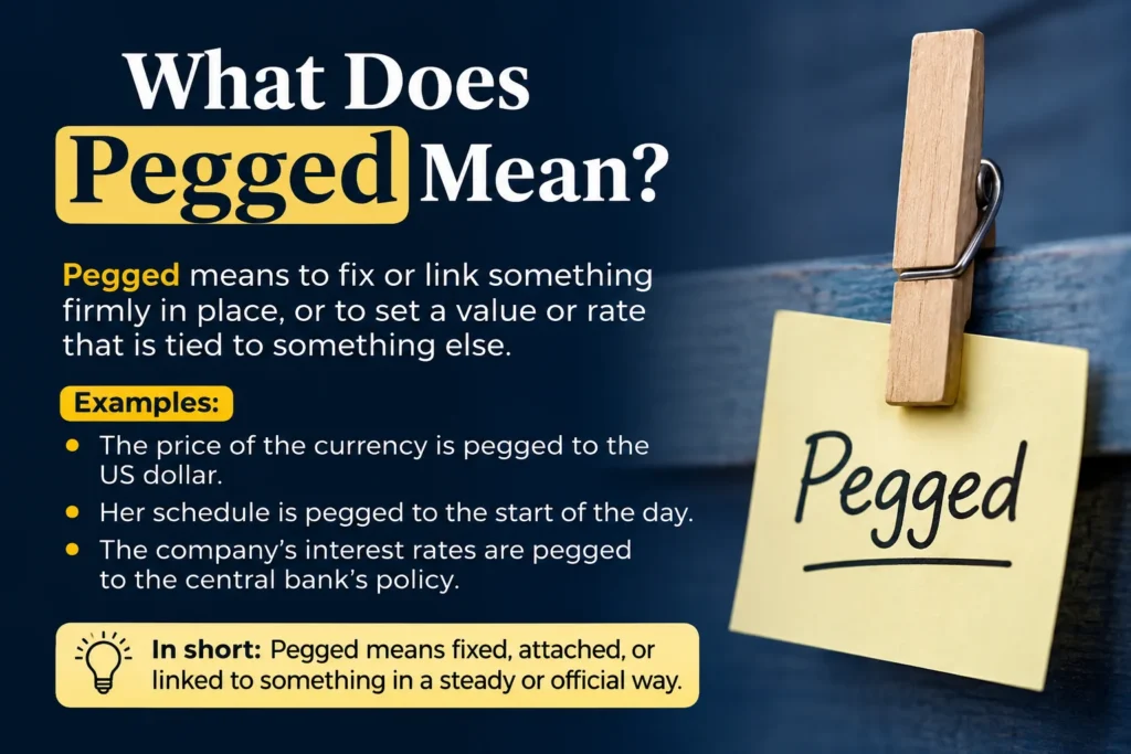 What Does Pegged Mean