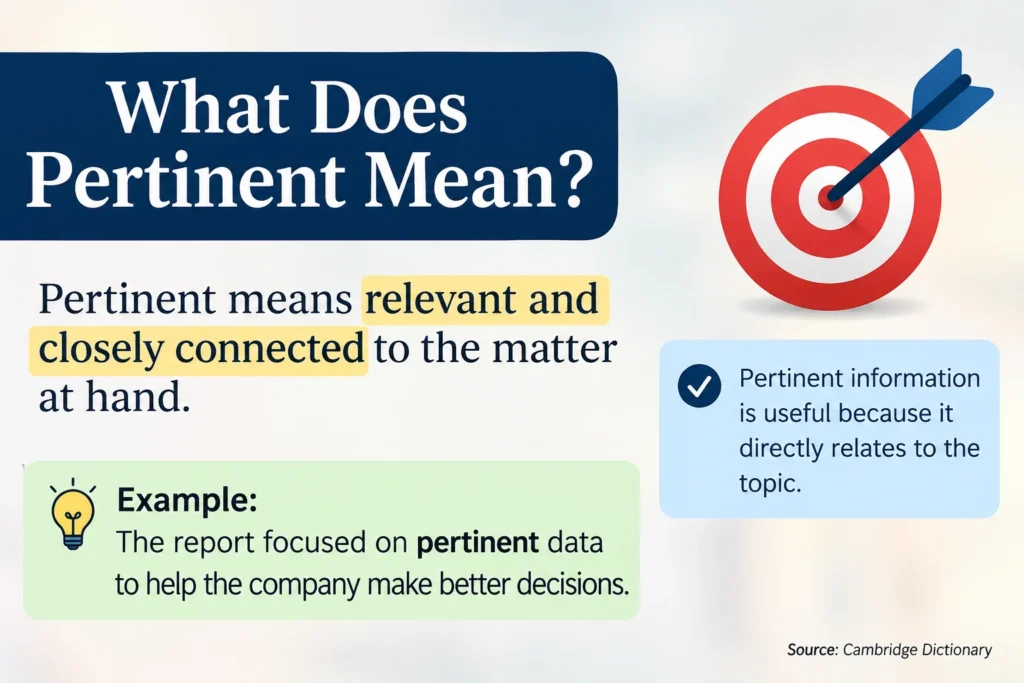 What Does Pertinent Mean