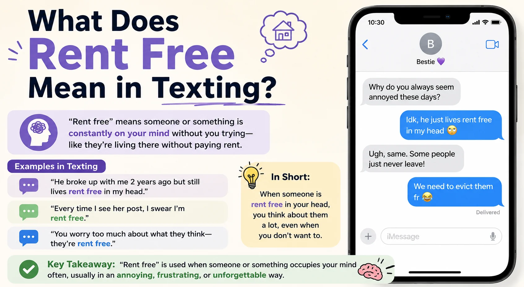What Does Rent Free Mean in Texting?
