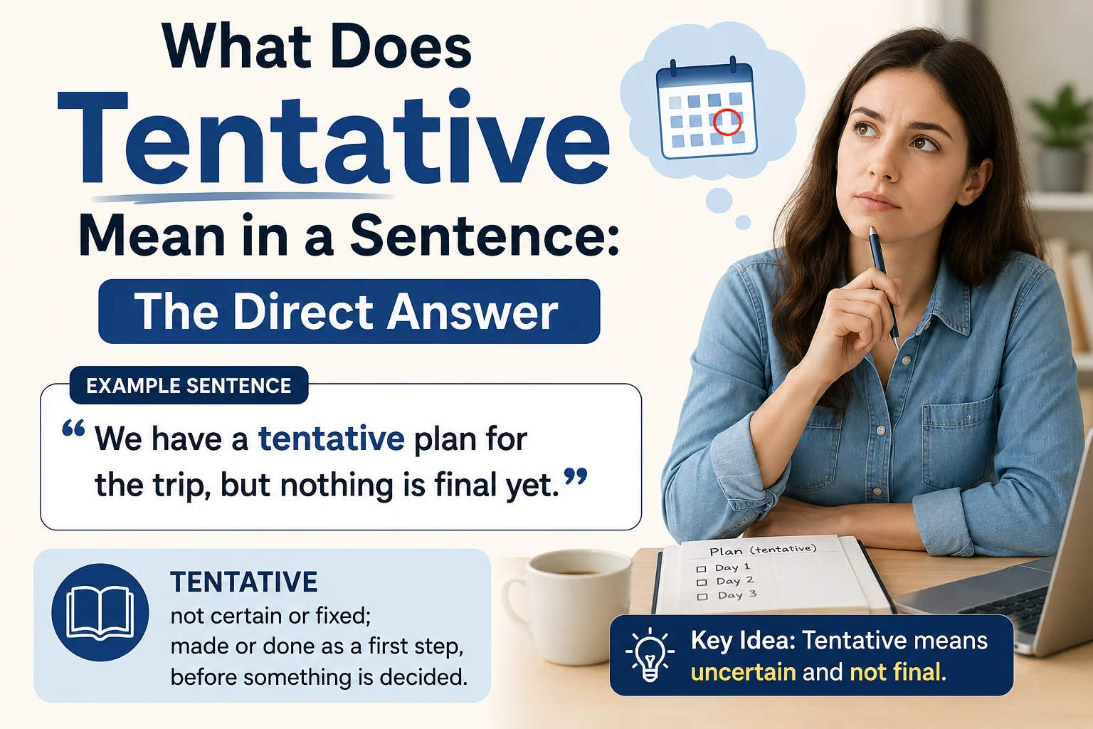 What Does Tentative Mean in a Sentence: The Direct Answer