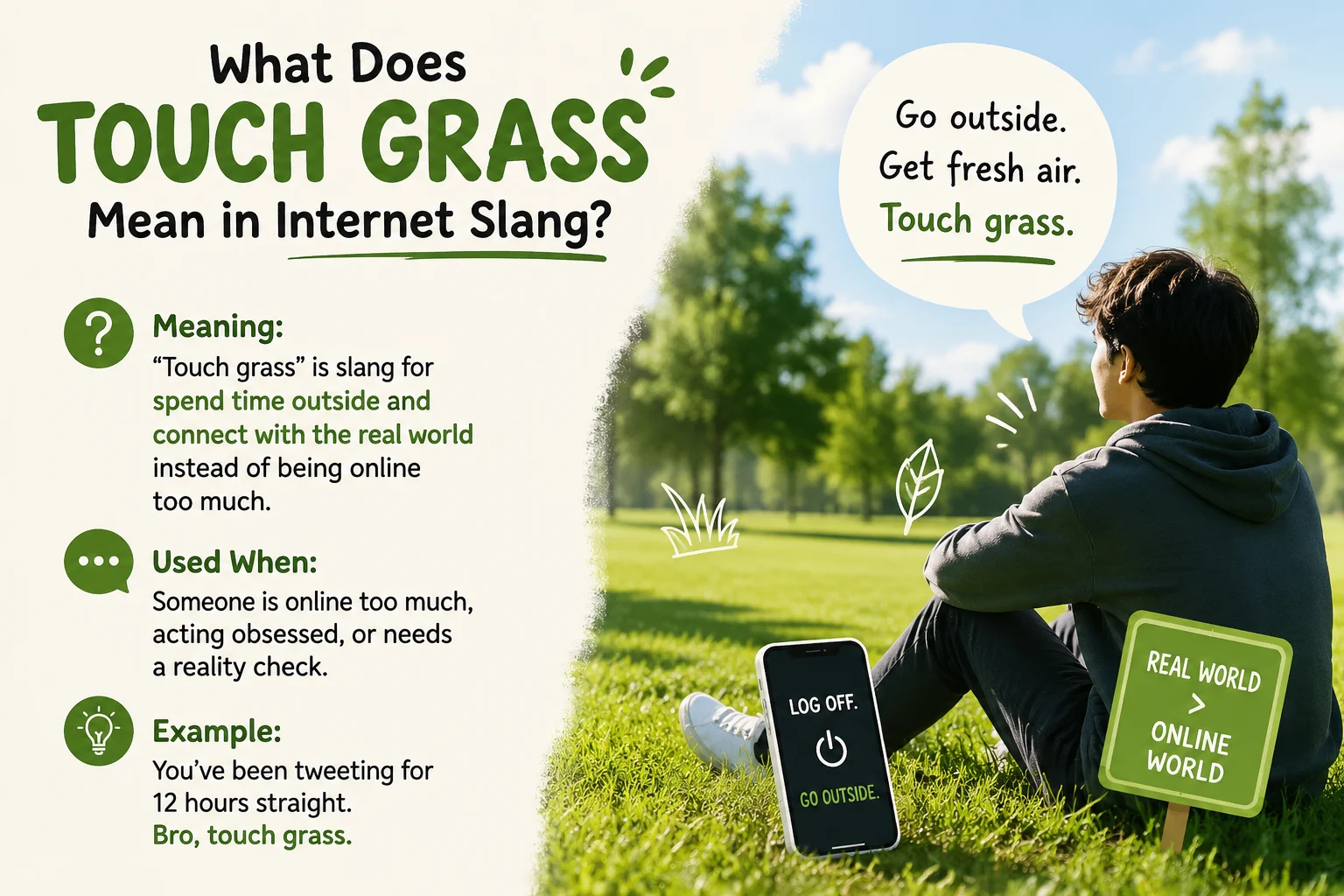 What Does Touch Grass Meaning Internet Slang Mean?