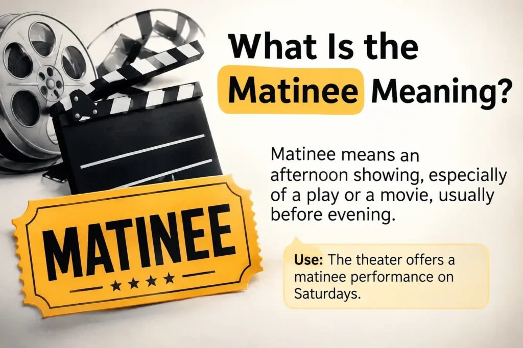 What Is the Matinee Meaning