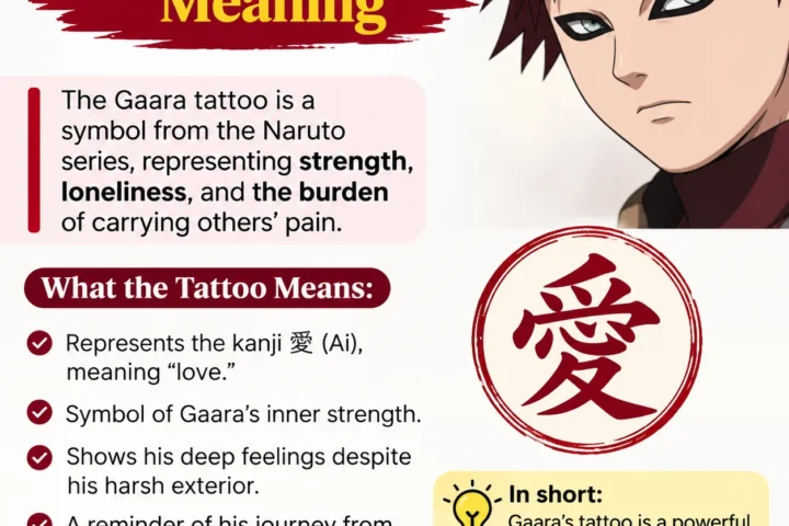 Gaara Tattoo Meaning: Symbolism, Character Meaning, and Why Fans Choose It the best in 2026