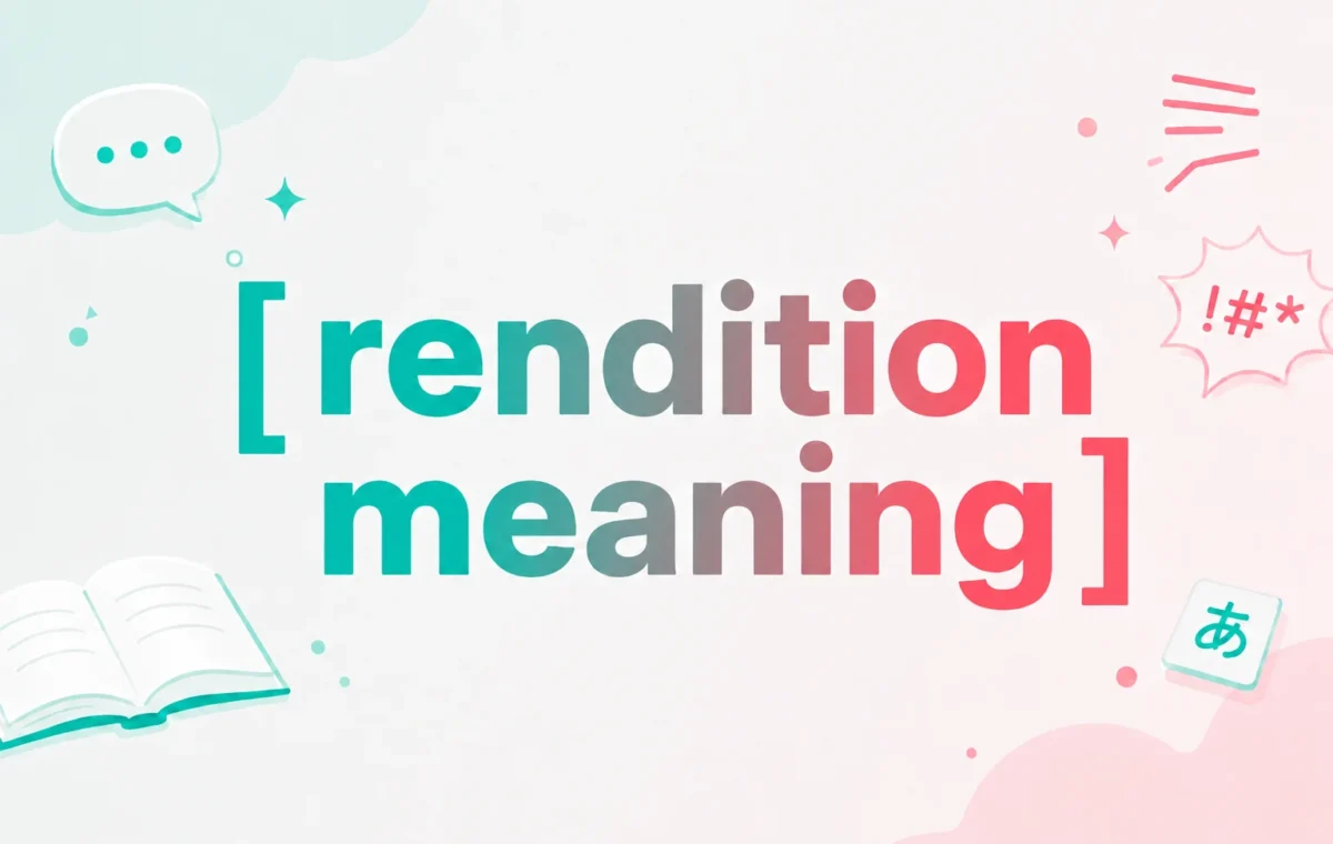 Rendition Meaning: A Masterful Word to Know (2026)