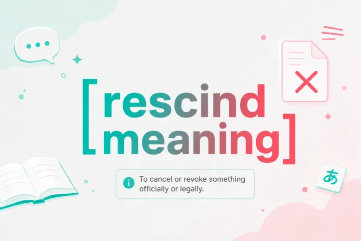Rescind Meaning: An Empowering Word to Know